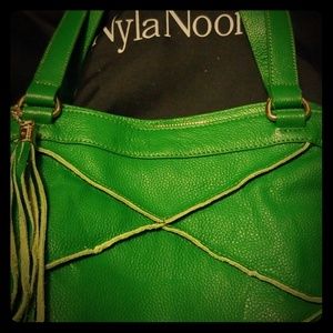 Nyla Noor Green Genuine Leather Ha